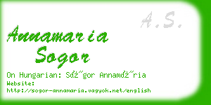 annamaria sogor business card